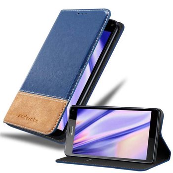 Pokrowiec Do Nokia Lumia 950 XL w Etui CIEMNY NIEBIESKO BRĄZOWY Obudowa Portfel Case Cover Cadorabo - Cadorabo