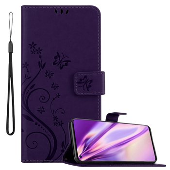 Pokrowiec Do Oppo FIND X3 NEO w Etui FIOLET CIEMNY KWIATOWY Kwiaty Portfel Obudowa Case Cover Cadorabo - Cadorabo