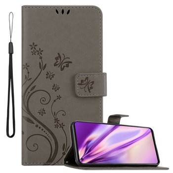 Pokrowiec Do Realme GT 2 / GT Neo 2 / GT Neo 3T w Etui SZARY KWIATOWY Kwiaty Portfel Obudowa Case Cover Cadorabo - Cadorabo