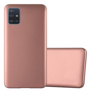 Pokrowiec Do Samsung Galaxy A51 4G / M40s w METALLIC RÓŻOWE ZŁOTO Etui TPU Silikon Obudowa Ochronny Case Cover Cadorabo - Cadorabo
