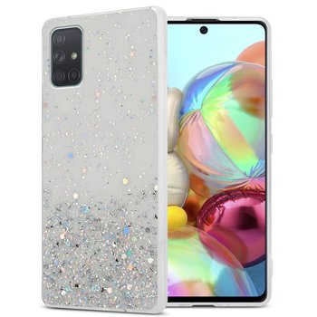 Pokrowiec Do Samsung Galaxy A71 5G Etui w Przezroczysty z Brokatem Glitter Obudowa Case Cover TPU Cadorabo - Cadorabo