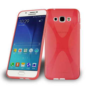 Pokrowiec Do Samsung Galaxy A8 2015 Pokrowiec Ochronny w PIEKŁA CZERWIEŃ Etui Obudowa Case Cover Plecki TPU Cadorabo - Cadorabo