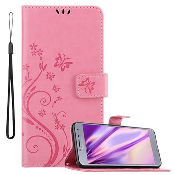 Pokrowiec Do Samsung Galaxy J4 2018 w Etui RÓŻ KWIATOWY Kwiaty Portfel Obudowa Case Cover Cadorabo - Cadorabo