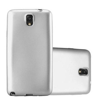 Pokrowiec Do Samsung Galaxy NOTE 3 w METALLIC SREBRNY Etui TPU Silikon Obudowa Ochronny Case Cover Cadorabo - Cadorabo
