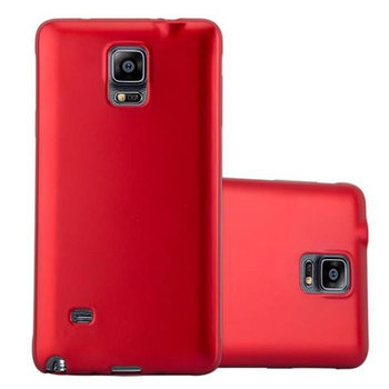 Pokrowiec Do Samsung Galaxy NOTE 4 w METALLIC CZERWONY Etui TPU Silikon Obudowa Ochronny Case Cover Cadorabo - Cadorabo