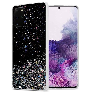 Pokrowiec Do Samsung Galaxy S20 PLUS Etui w Czarny z Brokatem Glitter Obudowa Case Cover TPU Cadorabo - Cadorabo