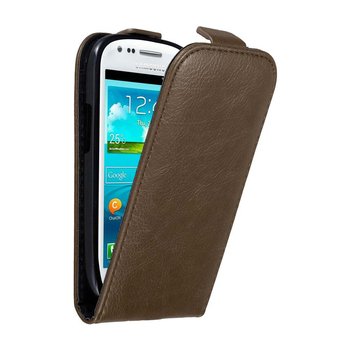 Pokrowiec Do Samsung Galaxy S3 MINI w Etui BRĄZOWA KAWA  Flip Case Cover Obudowa Ochronny Cadorabo - Cadorabo