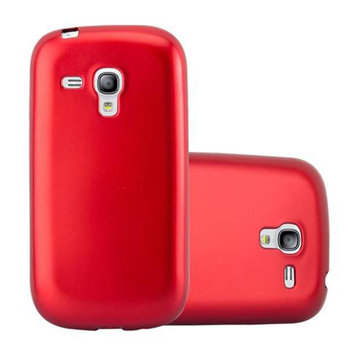 Pokrowiec Do Samsung Galaxy S3 MINI w METALLIC CZERWONY Etui TPU Silikon Obudowa Ochronny Case Cover Cadorabo - Cadorabo