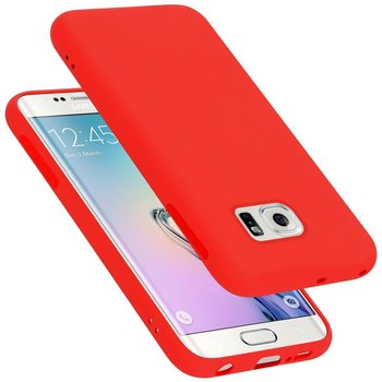 Pokrowiec Do Samsung Galaxy S6 EDGE Etui w LIQUID CZERWONY TPU Silikon Case Cover Obudowa Ochronny Cadorabo - Cadorabo