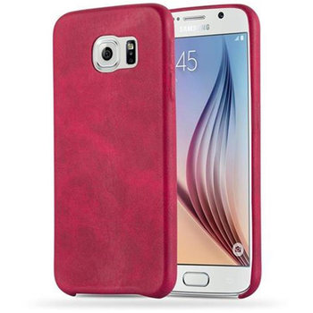 Pokrowiec Do Samsung Galaxy S6 Etui w VINTAGE CZERWONY Hard Case Cover Obudowa Ochronny Cadorabo - Cadorabo