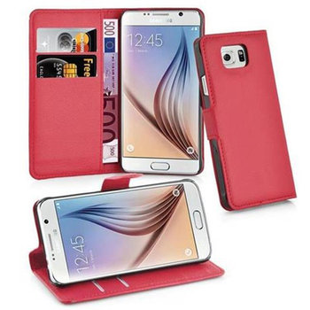 Pokrowiec Do Samsung Galaxy S6 w KARMINOWY CZERWONY Etui Portfel Obudowa Ochronny Case Cover Cadorabo - Cadorabo