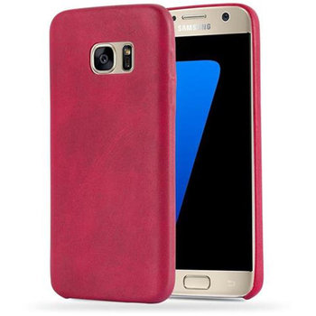 Pokrowiec Do Samsung Galaxy S7 Etui w VINTAGE CZERWONY Hard Case Cover Obudowa Ochronny Cadorabo - Cadorabo