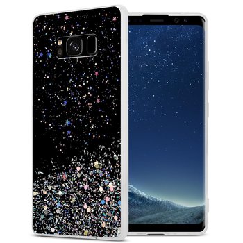 Pokrowiec Do Samsung Galaxy S8 PLUS Etui w Czarny z Brokatem Glitter Obudowa Case Cover TPU Cadorabo - Cadorabo