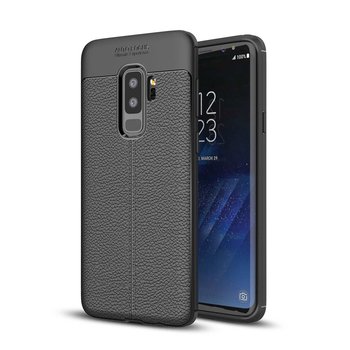 Pokrowiec do Samsung Galaxy S9 PLUS w Głęboka Czerń Etui imitacji skóry Obudowa Ochronny Case Cover Cadorabo - Cadorabo