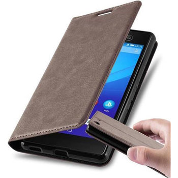 Pokrowiec Do Sony Xperia M5 w BRĄZOWA KAWA Etui Obudowa Ochronny Case Cover Portfel Cadorabo - Cadorabo