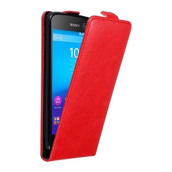 Pokrowiec Do Sony Xperia M5 w Etui CZERWONE JABŁKO  Flip Case Cover Obudowa Ochronny Cadorabo - Cadorabo