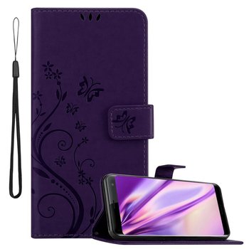 Pokrowiec Do Sony Xperia XZ3 w Etui FIOLET CIEMNY KWIATOWY Kwiaty Portfel Obudowa Case Cover Cadorabo - Cadorabo