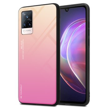 Pokrowiec Do Vivo V21 4G / 5G Etui w ŻÓŁTO - RÓŻOWY TPU Obudowa Case Cover Plecki Ochronny Cadorabo - Cadorabo