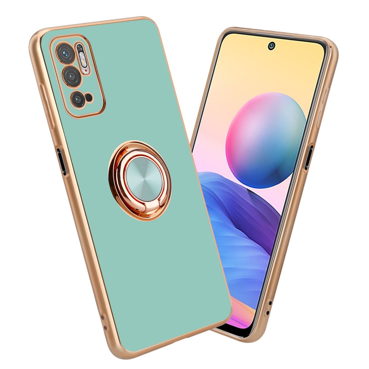 Cadorabo Custodia Per Xiaomi Redmi Note 10 5G / POCO M3 Pro 5G – Cover In TPU Con Glitter, Nero - 4