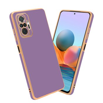 Pokrowiec Do Xiaomi RedMi NOTE 10 PRO Etui w Glossy Purpura - Złoto TPU Silikonowe Obudowa Case Cover Cadorabo - Cadorabo