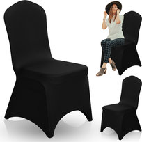 Pokrowiec Elastyczny Czarny Na Krzesło Bankietowe Uniwersalny Cateringowy
