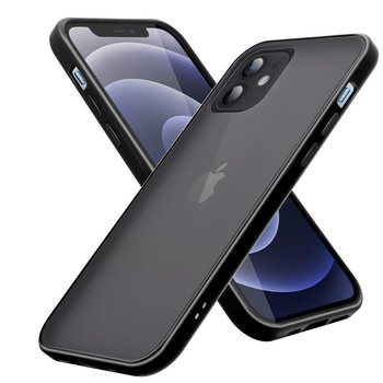 Pokrowiec Etui Do Apple iPhone 12 MINI w Matowy Czarny TPU Hard Case Obudowa Ochronny Cadorabo - Cadorabo