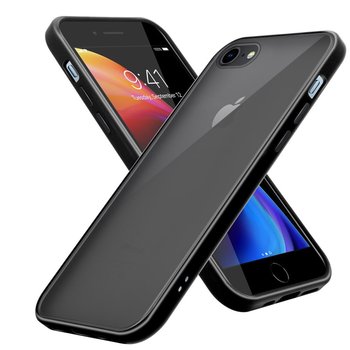 Pokrowiec Etui Do Apple iPhone 6 / 6S / 7 / 7S / 8 / SE 2020 w Matowy Czarny TPU Hard Case Obudowa Ochronny Cadorabo - Cadorabo