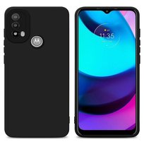 Pokrowiec Etui Do Motorola MOTO E20 w FLUID CZERŃ TPU Silikonowe Obudowa Ochronny Case Cover Cadorabo Cadorabo