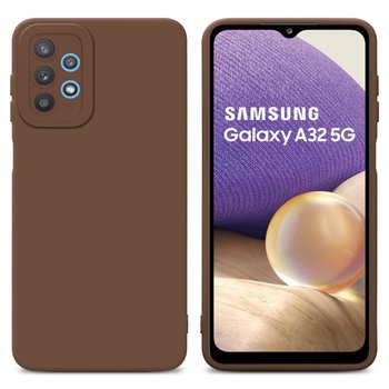 Pokrowiec Etui Do Samsung Galaxy A32 5G w FLUID BRĄZOWY TPU Silikonowe Obudowa Ochronny Case Cover Cadorabo - Cadorabo
