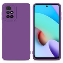 Pokrowiec Etui Do Xiaomi RedMi 10 4G w FLUID MATOWY FIOLET TPU Silikonowe Obudowa Ochronny Case Cover Cadorabo Cadorabo