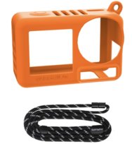 Pokrowiec Futerał Case Etui Osłona Silikonowa + Pasek Smycz do DJI OSMO ACTION 5 PRO - Orange
