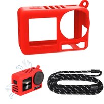 Pokrowiec Futerał Case Etui Osłona Silikonowa + Pasek Smycz do DJI OSMO ACTION 5 PRO - Red