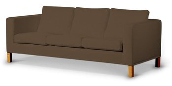 Pokrowiec krótki na nierozkładaną sofę 3-osobową Karlanda, DEKORIA, Cotton Panama, brązowy - Dekoria