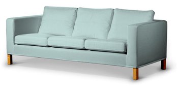 Pokrowiec krótki na nierozkładaną sofę 3-osobową Karlanda, DEKORIA, Cotton Panama, pastelowy błękit - Dekoria