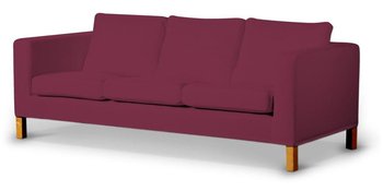 Pokrowiec krótki na nierozkładaną sofę 3-osobową Karlanda, DEKORIA, Cotton Panama, śliwkowy - Dekoria