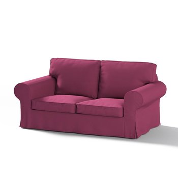Pokrowiec na 2-osobową nierozkładaną sofę Ektorp, Cotton Panama, śliwkowy - Dekoria
