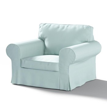 Pokrowiec na fotel Ektorp, DEKORIA, Cotton Panama, błękitny  - Dekoria