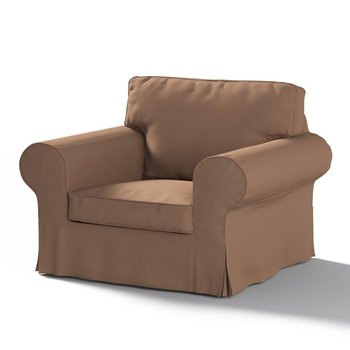 Pokrowiec na fotel Ektorp, DEKORIA, Cotton Panama, brązowy  - Dekoria