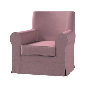 Pokrowiec na fotel Ektorp, DEKORIA, Jennylund, różowy z czarną nitką, 78x85x84 cm - Dekoria