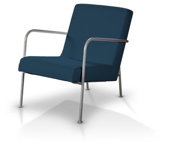 Pokrowiec na fotel IKEA PS, DEKORIA, Cotton Panama, niebieski - Dekoria