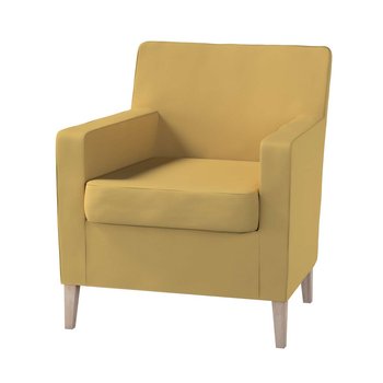 Pokrowiec na fotel Karlstad, Cotton Panama, zgaszony żółty, 61x56x80 cm - Dekoria