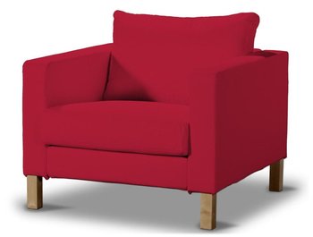 Pokrowiec na fotel Karlstad, DEKORIA, Cotton Panama, krótki, czerwony - Dekoria