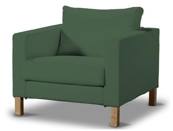 Pokrowiec na fotel Karlstad, DEKORIA, Cotton Panama, krótki, zielony - Dekoria