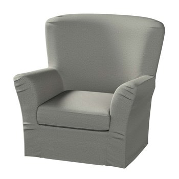 Pokrowiec na fotel Tomelilla wysoki z zakładkami, Etna, szary, 78x60x88 cm - Dekoria