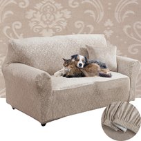 Pokrowiec Na Kanapę Sofę Narożnik Welur Tłoczony Ornament Premium 145-185Cm