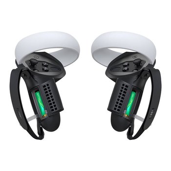 Pokrowiec na kontrolery z otworem na baterię i uchwytem Kiwi Design Q1 PRO-2.2 do Meta Quest 2 czarne - Inny producent