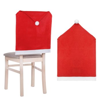 Pokrowiec na krzesło, czapka Mikołaja czerwona - Springos