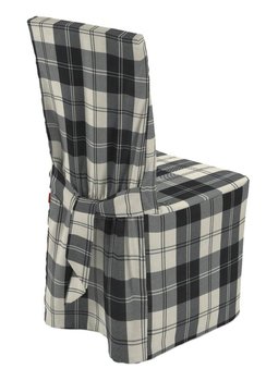 Pokrowiec na krzesło, DEKORIA, Edinburgh, czarno-biały, 45x94 cm - Dekoria