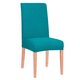 Pokrowiec na krzesło elastyczny, turkusowa kratka - Springos