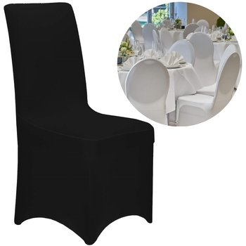 Pokrowiec na krzesło elastyczny uniwersalny czarny - Springos